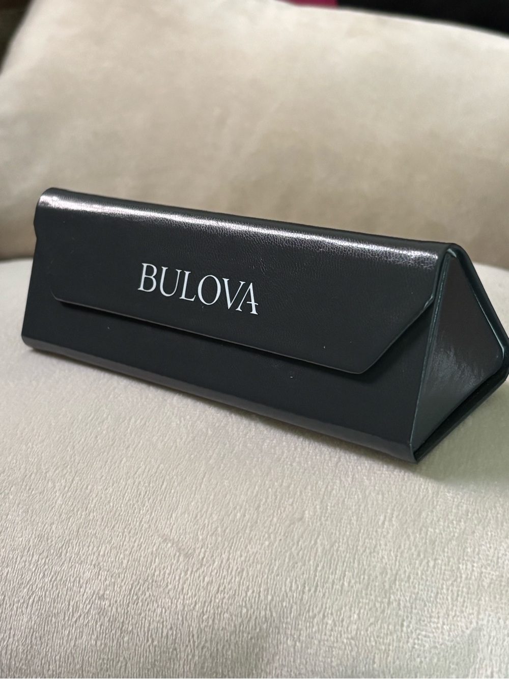 3/$35 Bulova Charcoal Grey Eyeglasses Sunglasses Hard Magnetic Close Case